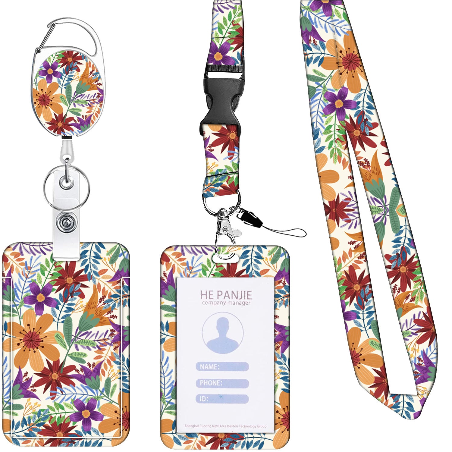 Wholesale Badge Reels ABS Butterfly Card Holder Retractable Keychain